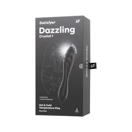Satisfyer Dazziling Crystal - стеклянный фаллоимитатор с рельефом